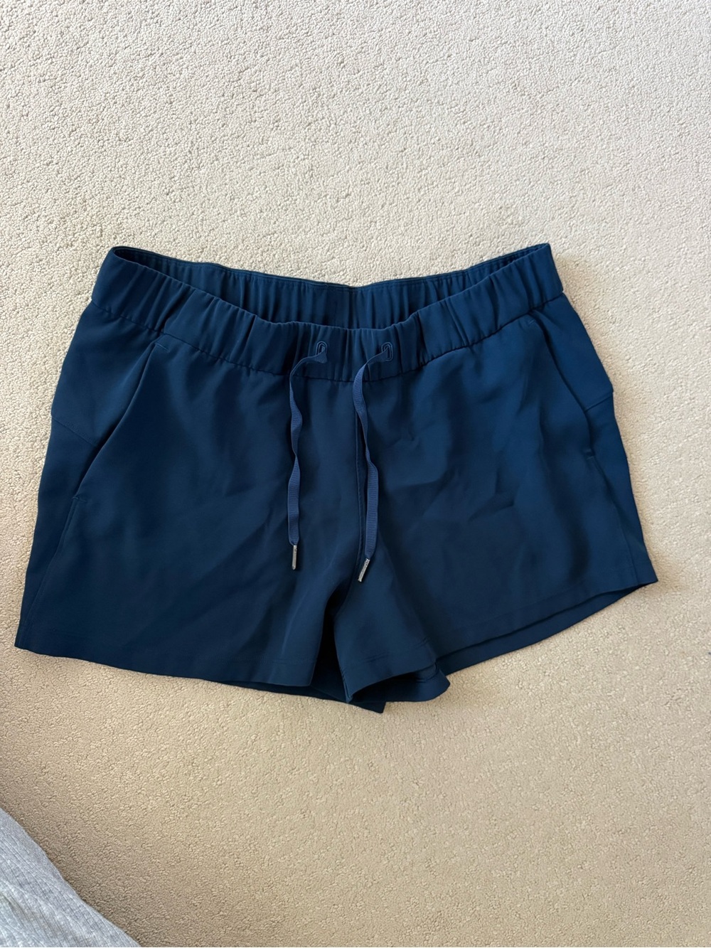 lululemon athletica Navy Elastic Waist Athletic Shorts